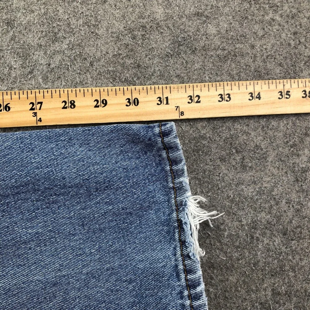 Levis 560 Jeans Mens 33x32 Blue Light Wash Relaxed Straight Denim Distressed